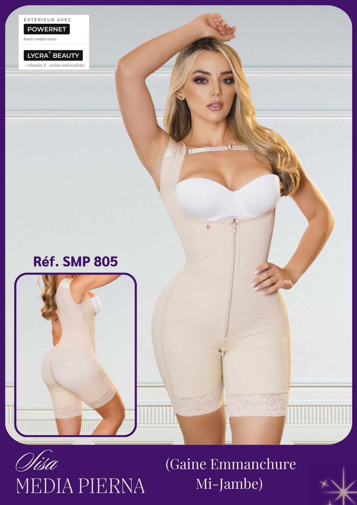 Faja Tira Media Pierna/ Gaine Emmanchure Mi - Jambe ref SMP805